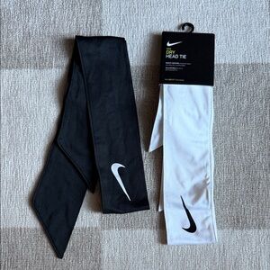 Nike Black and White Head Tie Duo